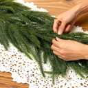 6FT Christmas Garland Set of 2  Lifelike Norfolk Pine Garland for Holiday Decor, Perfect for Mantels, Staircases, Doorways, Indoor/Outdoor Decorations