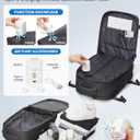WONHOX Vacuum Seal Travel Backpack with Air Pump Compression Vacpack Waterproof Carry On Backpack for Travel Women men with Vacuum System Laptop Airlines Approved Daypack Space Saver Bags Black