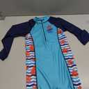 TFJH E Boys Long Sleeve Swimsuits Rash Guard Swimwear 50+ UV Zip One-Piece, 152/158, Blue Ship  