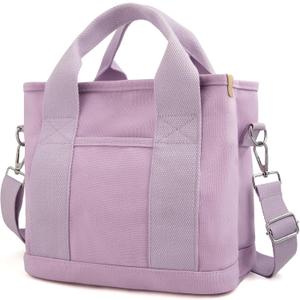 IwIeIaIrI Small Tote Bag for Women,Canvas Mini Tote Bags with Zipper and Multi Pockets,Kids,Girls,Friends Gift 2026
