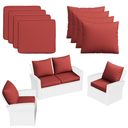 MRUAKA Outdoor Cushions for Patio Furniture, 4'' Replacement Cushions for Outdoor Furniture, Set of 4 Water-Resistant Outdoor Sectional Cushions for Sofa Couch Chair 