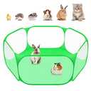 Amakunft Small Animal Playpen, Pop-Up Portable Play Yard for Guinea Pigs, Rabbits, Hamsters, Hedgehogs, Foldable Exercise Fence with Breathable Mesh for Indoor Outdoor Use