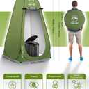 Camping Toilet with Pop-Up Privacy Tent and Liquid Waste Gel, Portable Toilet for Camping with Large Tent, Ergonomic Potty Provides Enhanced Comfort, Suitable for All Ages