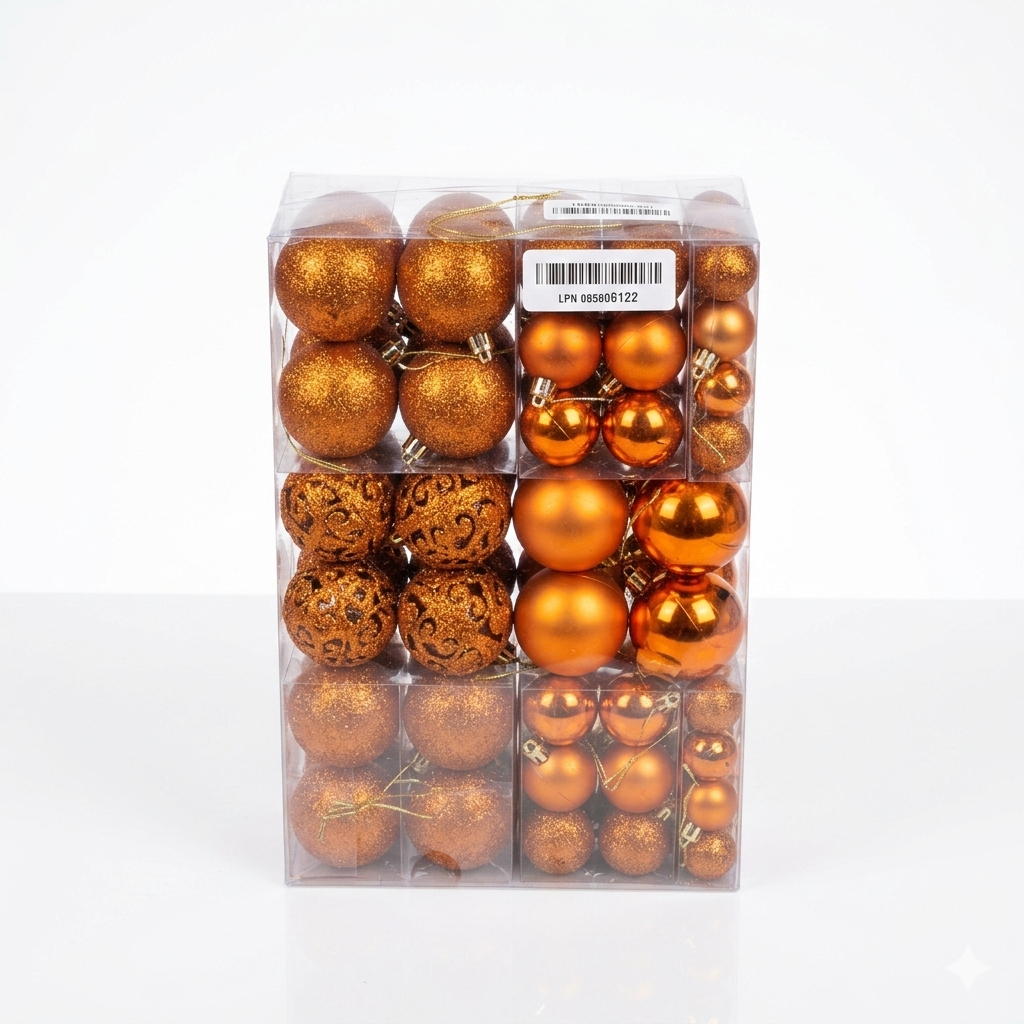 Yunsailing 100 Pcs Christmas Ball Ornaments Decorative Hanging Baubles Set Xmas Balls Seasonal Decorative Pendants for Christmas Tree Party Decorations