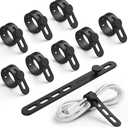 AROIC 90Pcs Silicone Cable Ties with 3 Sizes,Reusable and Washable with Adjustable Locking Buckle Design, Cord Organizer for Home, Office, Travel Essential, School (3 Colors)