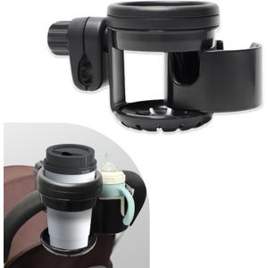 Lusinus Cup and Phone Holder with 360 Rotating Clamp Compatible with YOYO Stroller - Fits Bottles, Coffee Cups, Smartphones (2-1, Regular)