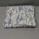 J-pinno Dinosaur World Blue Green Gray Cute Twin 100% Cotton 3 Pieces Sheet Set for Kids Boys Girls Children, Flat Sheet + Fitted Sheet + Pillowcase Bedding Decoration Gift Set
