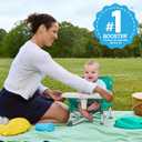 Bright Starts Pop 'N Sit Portable Booster, Indoor/Outdoor Use, Floor Seat with Feeding Tray, Teal, 6 Mos - 3 Yrs