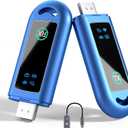 Blue HDMI Wireless Transmitter and Receiver with LED Screen, 2.4G/5G HDMI Extender Kit, Heat Dissipation and Easy-to-Carry Design, 30m/100ft Range, for PC/DV/HDTV/Projector/TV Box