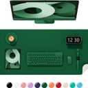 Desk Pad, 30" x 14" PU Leather Non-Slip Desk Mat Large Mouse Pad for Desktop, Waterproof Laptop Computer Writing Mat for Office, Home, Work, Gaming, Dark Green
