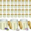 ACITHGL 36 Pcs 4oz Mini Mason Jar Candles Small Scented Candles Bulk Aromatherapy Ideal Souvenir Favors for Wedding Birthday Party (Freesia, Lavender, Jasmine, Gold)