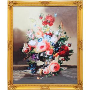 Antique Gold Vintage Picture Frames 20x24 Inch - Wood Vintage Photo Frame with Tempered Glass & Included Oil Painting Artwork, Elegant Wall Decor for Living Room, Bedroom