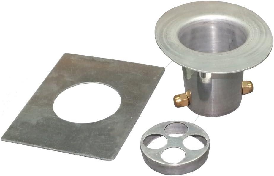 Monarch Aluminum 3-Piece Rain Chain Installation Kit Natural Aluminum Finish