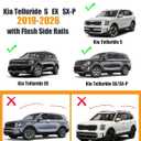 KINGGERI 300lbs Roof Rack Cross Bars Compatible with Kia Telluride 2019-2026 EX S SX SX-Prestige, Lockable Aluminum Roof Rails Crossbars Cargo (Not for LX, X-Line or X-Pro)