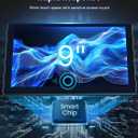 9" Wireless Apple Carplay Screen for Car, Portable Car Play Screen for Car & Android Auto, 4K Dash Cam, 1080p Backup Camera, GPS Navigation, Car Audio Receivers Mirror Link, Bluetooth, FM, Siri