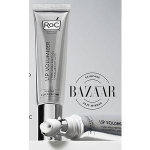 RoC Derm Correxion Lip Volumizer  Lip Plumper Peptide Treatment with Hyaluronic Acid & Vitamin E + Line Smoothing Eye Cream Packette