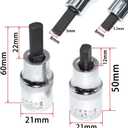 Suspension Strut Socket Tool, Strut Nut Socket 16mm 18mm 19mm 21mm 22mm 24mm with 12 Point 1/2" Drive, Suspension Spreader Set 8pc Shock Absorber Tool
