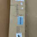 Twin Size Platform Bed Frame with LED Lights, Grey Upholstered Headboard with 2-Tier Storage Shelves, Charging Station, Noise Free, No Box Spring Needed, Easy Assembly