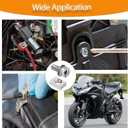 3 x Motorcycle Battery Terminal Bolts and Nuts,Hincell 24pcs 304 Stainless Stee ATV Battery Bolt Motorcycle Battery Terminal Screws with Square Nuts(M6x16mm)