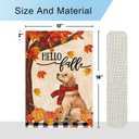 DLZDN Hello Fall Dog Garden Flag Golden Retriever Pumpkins Flag 1218 Inch Double Side Vertical Burlap Farmhouse Yard Sign Autumn Seasonal Outdoor House Decoration