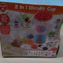 PLAY Smoothie Maker Toy Blender Set - 27 Pcs Pretend Play Kitchen Appliance for Kids with Realistic Action, Light and Sound, Play Toy Food Fruits and Cookies, Toy Mixer Birthday Gift for Kids Ages 3+