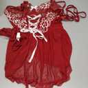 Avidlove Lingerie Set for Women Cut Out Sexy 2 Piece Bra and Panty Set Strappy Underwear Lingerie (Large, Red Leopard)