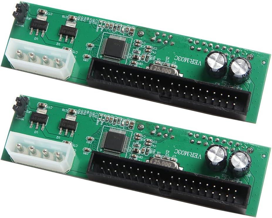 Acxico 2 pcs SATA to PATA/IDE Hard Drive Adapter Converter 3.5 HDD Parallel to Serial ATA