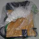 Cotton Canvas Shopping Tote Bag Grocery Carry Case Black/Beige w Elastic Close