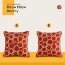 Outdoor Decorative Pillows Pack of 4, 18" x 18" Outdoor Pillow Set for Couch Bed Throw Patio Sofa, Circle Red
