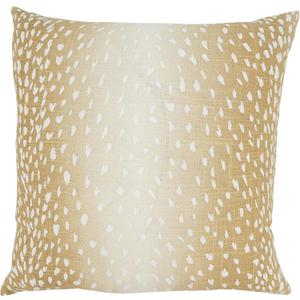 SARO LIFESTYLE Earthy Antelope Print Throw Pillow Cover (20" x 20" (Pack of 1), Natural)