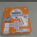 Regal Games Mexican Train Double 15 Dominoes Set for Adults & Kids - Domino Game with 136 Tiles Colored Dots & 8 Metal Trains - 2-8 Player Games & Ideal for Family Fun Game Night and Travel (Ages 8+), Double 15 Dominoes