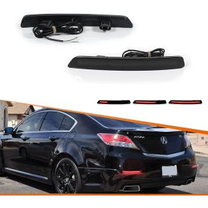 ADIIL 2PCS Smoked Lens Red LED Rear Bumper Bar Reflector Lights For 2012 2013 2014 Acura TL
