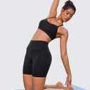 BAYDI Clouduxi Biker Shorts for Women 6" High Waisted Workout Gym Running Shorts Womens Buttery Soft Yoga Pants (Brown, L)