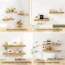 Vivelove 24 Inch Floating Shelves for Wall, 24x9 Display Shelves for Bathroom Living Room Kitchen Bedroom Office Farmhouse Home Decor - Set of 2, Oak