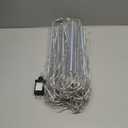 KNONEW Christmas Lights Outdoor, 15 inch 24 Tubes 672 LED Meteor Shower Lights Plug in Waterproof Falling Rain Light for Xmas Tree Wedding Party Garden Holiday Rooftop Decorations (Warm White)