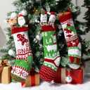 3 x JOYIN 18 Christmas Stockings 3 Packs, Large Size Rustic Cable Knit Xmas Stocking in Red & Green, for Family Holiday Season Decorations