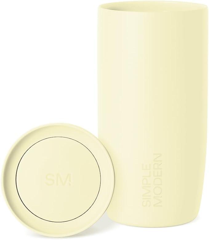 Simple Modern Travel Coffee Mug Tumbler with 360 Lid | Ceramic-Lined Insulated Stainless Steel Cold Brew Iced Coffee Cup | Gift for Women Men Her Him | Voyager Signature | 16oz | 
Buttercup