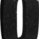 TONIFUL 7.8 Inch Black Glitter Number 0 Wooden Table Centerpiece Black Birthday Party Decorations,Digit 0 for Birthday,Chrismas,Graduation,Halloween,New Year,Anniversary Party Supplies(1 Pack)