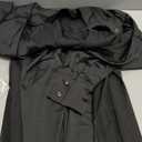 BTFBM Summer Dresses for Women 2025 Long Sleeve Lapel V Neck Button Down Elegant Belted Ruched Satin Shirt Fall Dress (X-Large, Black)