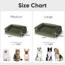 FUKUMARU Dog Couch Bed, Corduroy Cozy Cat Bed for Indoor Cats with Washable Cover, 28in Waterproof Orthopedic Dog Beds Sofa for Small Dogs and Large Cats, Cute Warm Cotton Pet Sofa, Green, 28.3"Lx20.5"Wx9"Th