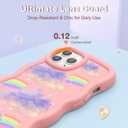 for iPhone 11 Pro Phone Case, Curly Wavy Frame with Cute Pattern
