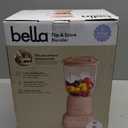 bella 10 Speed Countertop Blender, Juicer & Smoothie Maker, Fits-anywhere Kitchenware, Slim Flip & Store Design, Dishwasher Safe 48oz Capacity Pitcher & Lid, Stainless Steel Blade, 450 Watt, Blossom (6 Cup)