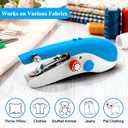 Handheld Sewing Machine Portable, New Exterior Design and Upgraded Technology, Dual-Speed, Built-in Work Light, Dual Power Supply. Perfect for Home & Travel, Adults & Beginners, for Clothes & Jeans