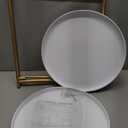 TeoKJ 2 Tier Gold Side Table, Folding Round Metal End Table Small Nightstand with Two Removable Tray for Bedroom Living Room Bedside Small Spaces Gold + White