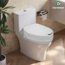 Raised Toilet Seat with Lid for Elderly, 6" High Toilet Seat for Elongated or Standard Commode, Raised Toilet Seat for Seniors, Handicap Toilet Seat Riser with Cover