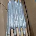 24 Pcs Wedding Umbrellas Bulk, 41 Inch Wedding Stick Umbrellas with Wooden Handle Large Canopy Windproof Rain for Bride Groom Bridal Shower Party Decor (Clear)