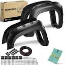 YHTAUTO Fender Flares w/Hardware Kit Compatible with 2007-2013 GMC Sierra 1500,2007-2014 Sierra 2500 HD/3500 HD 6.5' & 8' Bed (NOT for Short Bed), Pocket Bolt-Riveted Style Matt Black Wheel Flares