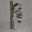 Antique Brass Cremone Bolt Set - Solid Brass Cabinet Hardware with 2' Rods & Handle, Perfect for Cabinets & Restoration Projects, Easy One-Side Operation for Timeless Charm