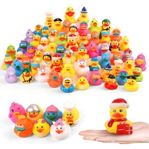 Umbresen Rubber Ducks Bath Toy in Bulk, Assortment Jeep Ducks for Jeep Ducking, Pool Rubber Ducky Floater Bathtub Toys Party Favors Birthday Gifts (100)