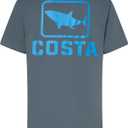 Costa Del Mar Men's Emblem Bass Short Sleeve Crewneck Tee (Gray)
